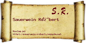 Sauerwein Róbert névjegykártya